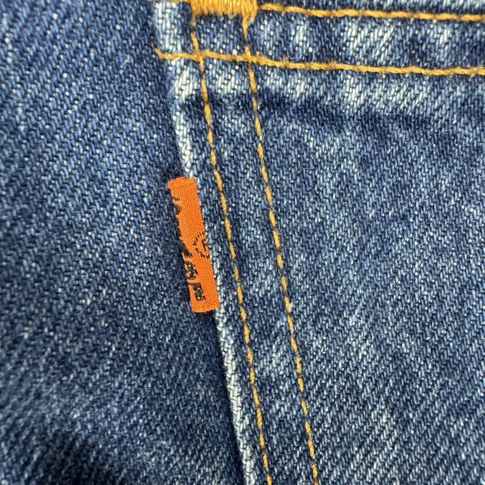 Vintage 1998 Levi's 607 Orange‎ Tab Jeans Mens 34x29 Japan Market Straight Leg